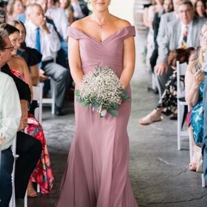 Azazie Lecia bridesmaid dress, amethyst color. Custom size 10